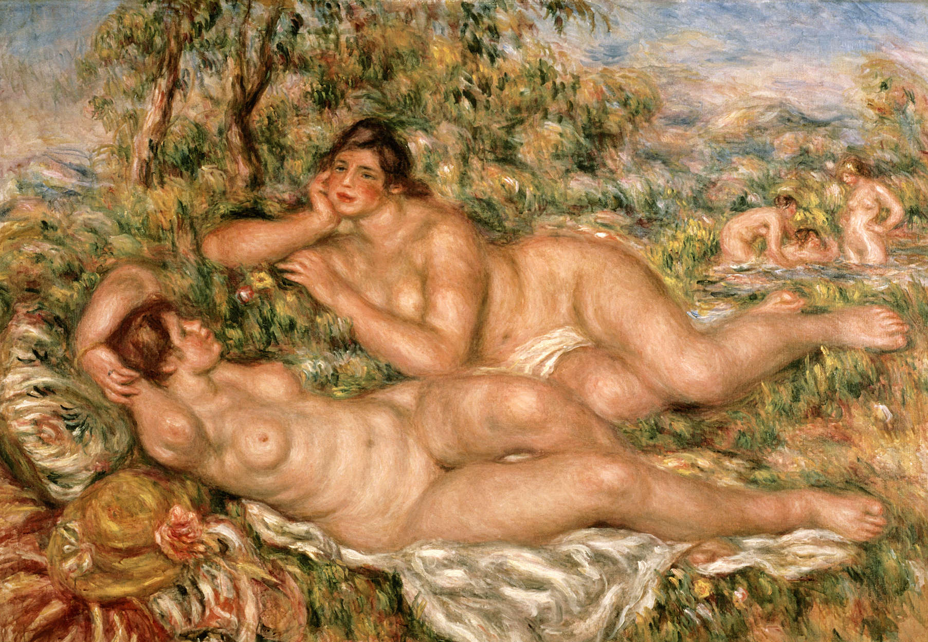             Mural "Bañistas" de Pierre Auguste Renoir
        