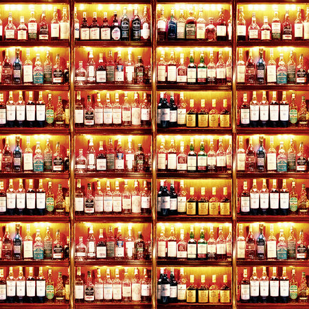         Bottle shelf - photo wallpaper bar motif spirit shelf
    