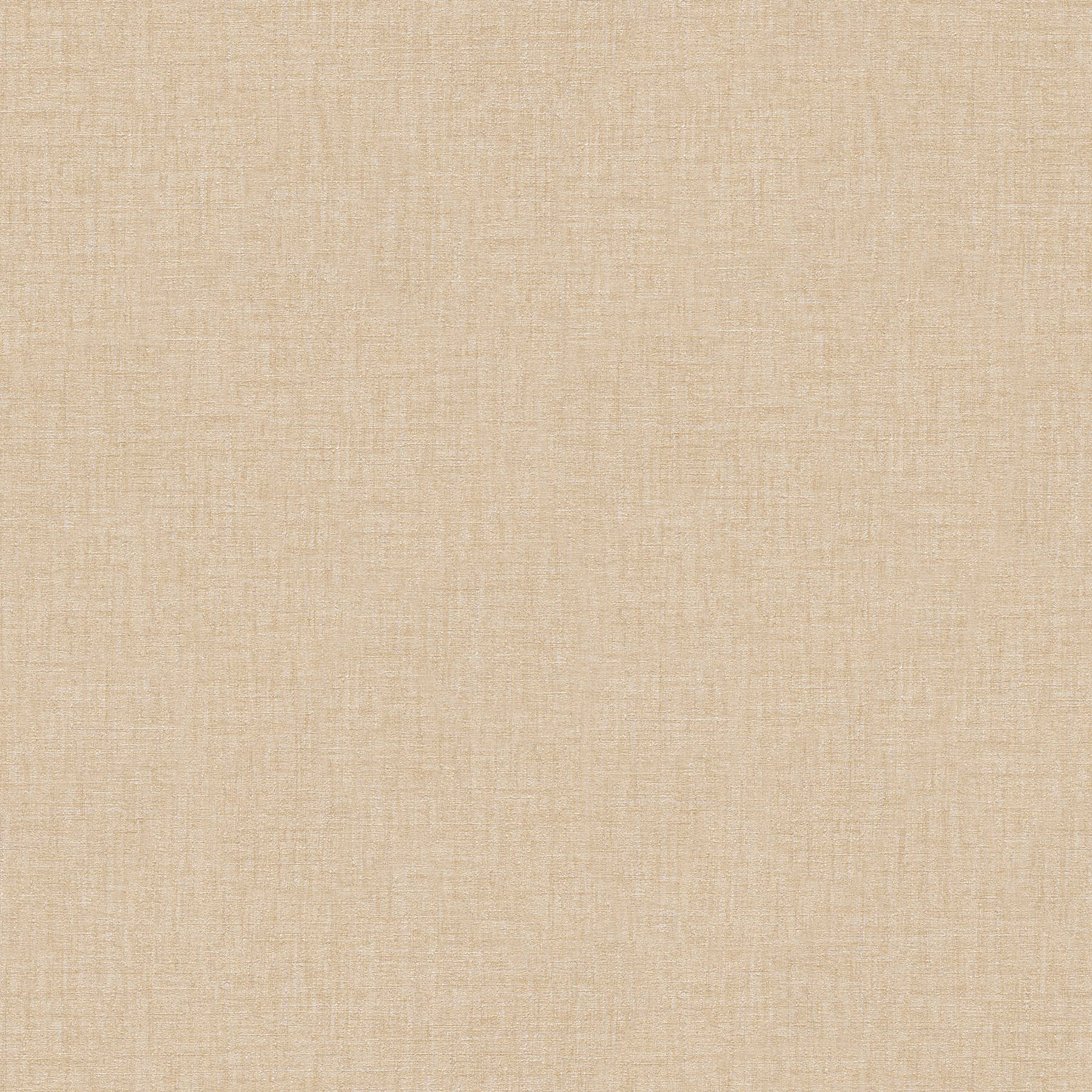 Plain wallpaper VERSACE in linen look with shimmer - beige
