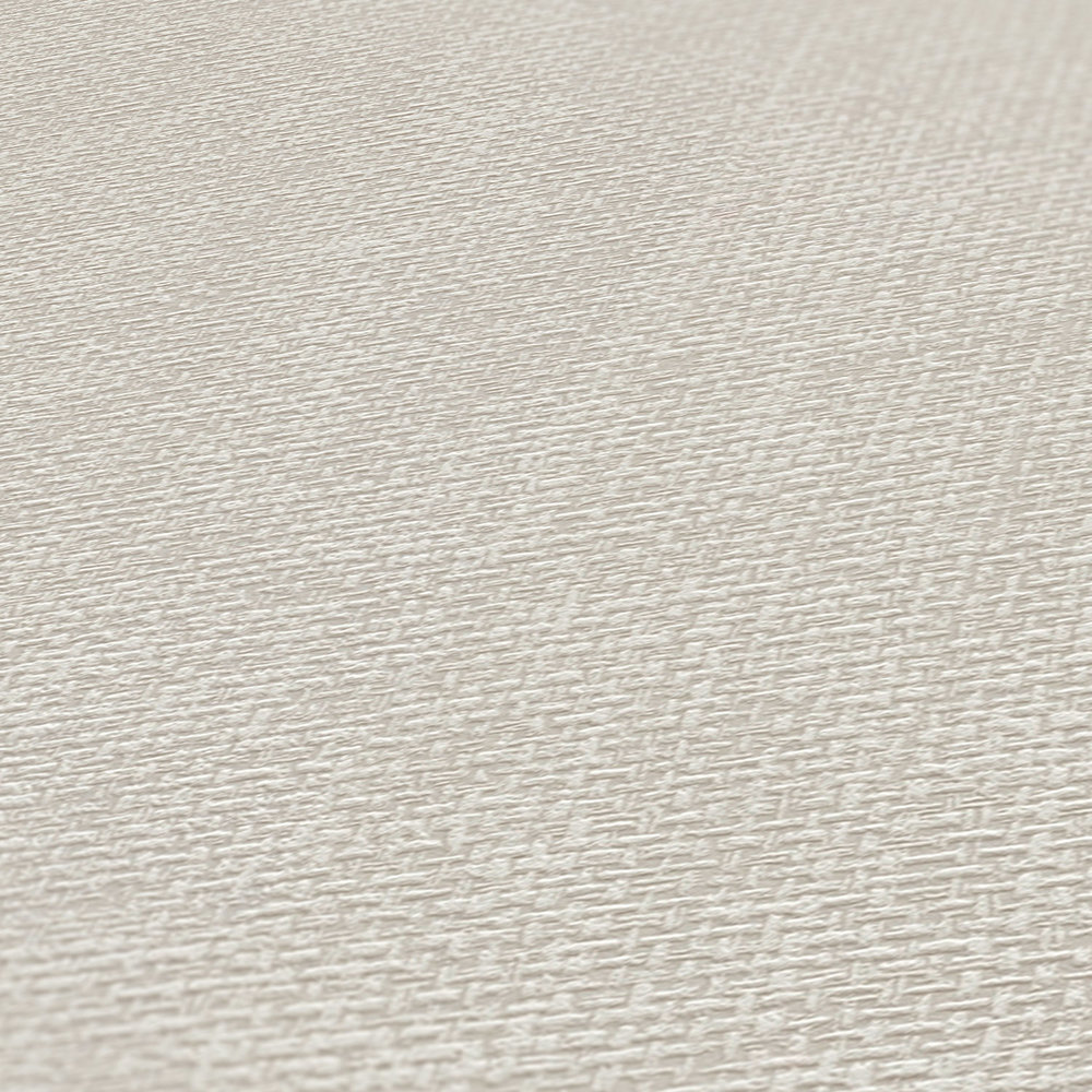             Papel pintado de diseño textil con estructura de tela - gris
        