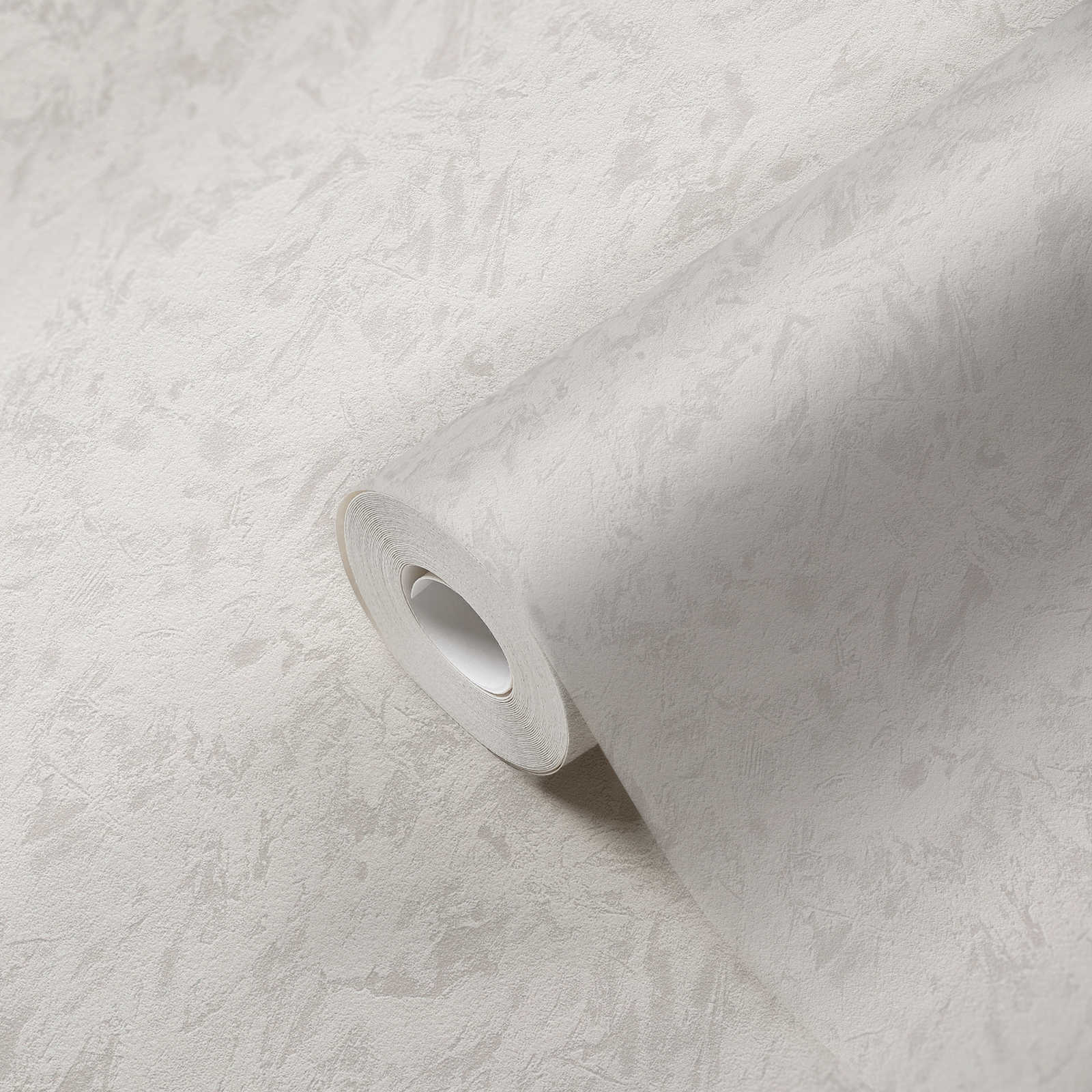             Papier peint monochrome aspect essuyé - beige, crème
        