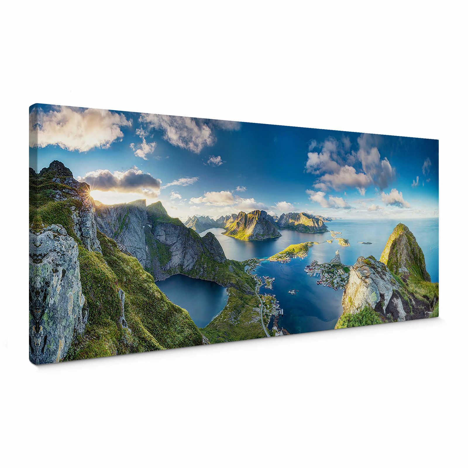         Canvas print of Norway in summer – blue, green
    