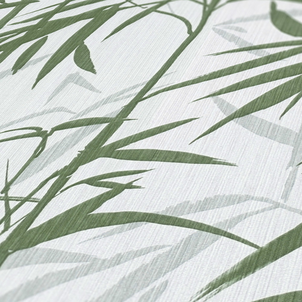             MICHALSKY non-woven wallpaper natural bamboo pattern - cream, green
        