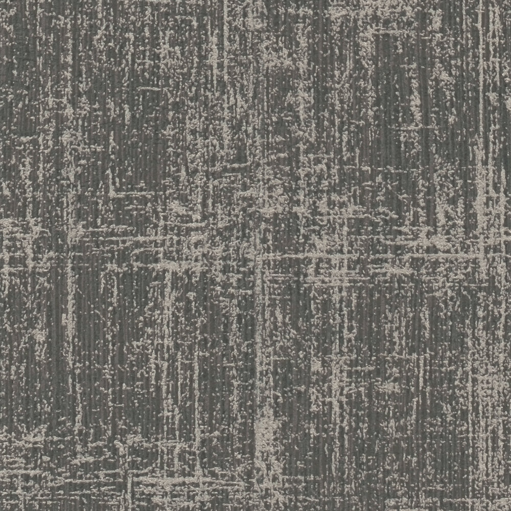             Carta da parati in tessuto non tessuto con effetto metallico screziato - nero, grigio
        