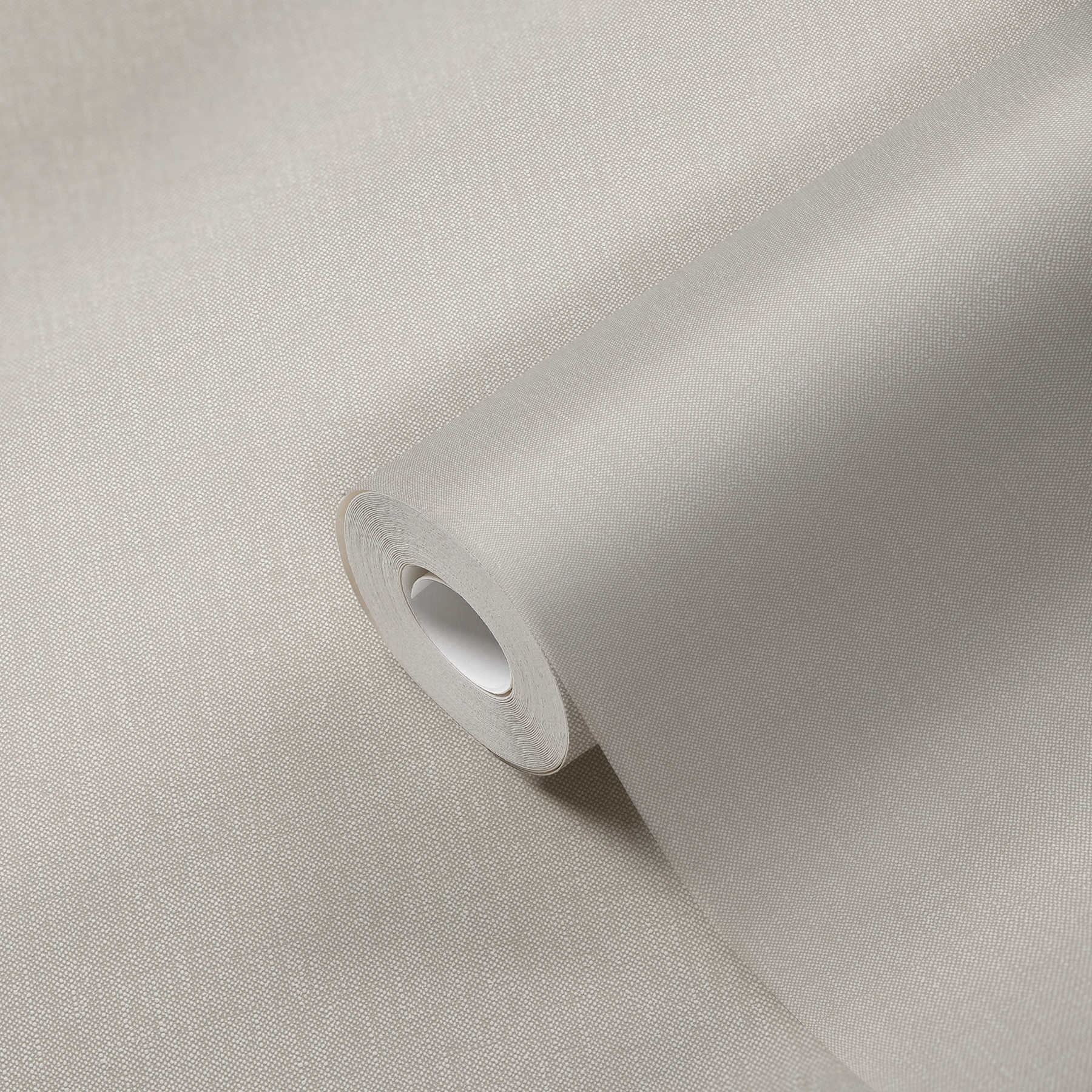             Plain wallpaper with textured pattern in linen look - beige
        