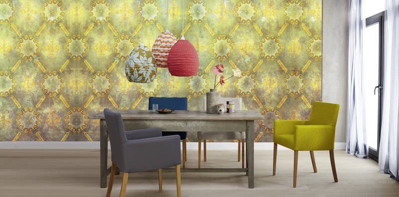             Photo wallpaper with ornament pattern & used look
        