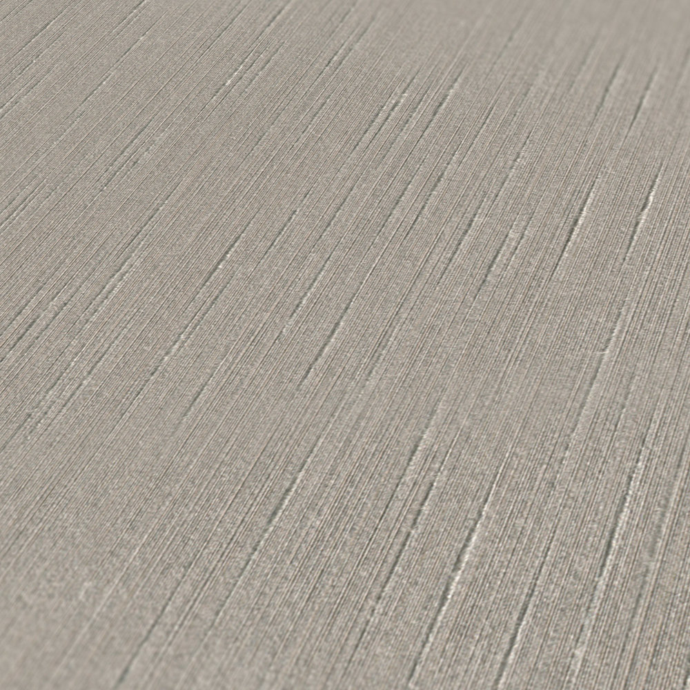             Carta da parati in tessuto non tessuto con struttura tessile e tatto di seta - grigio
        