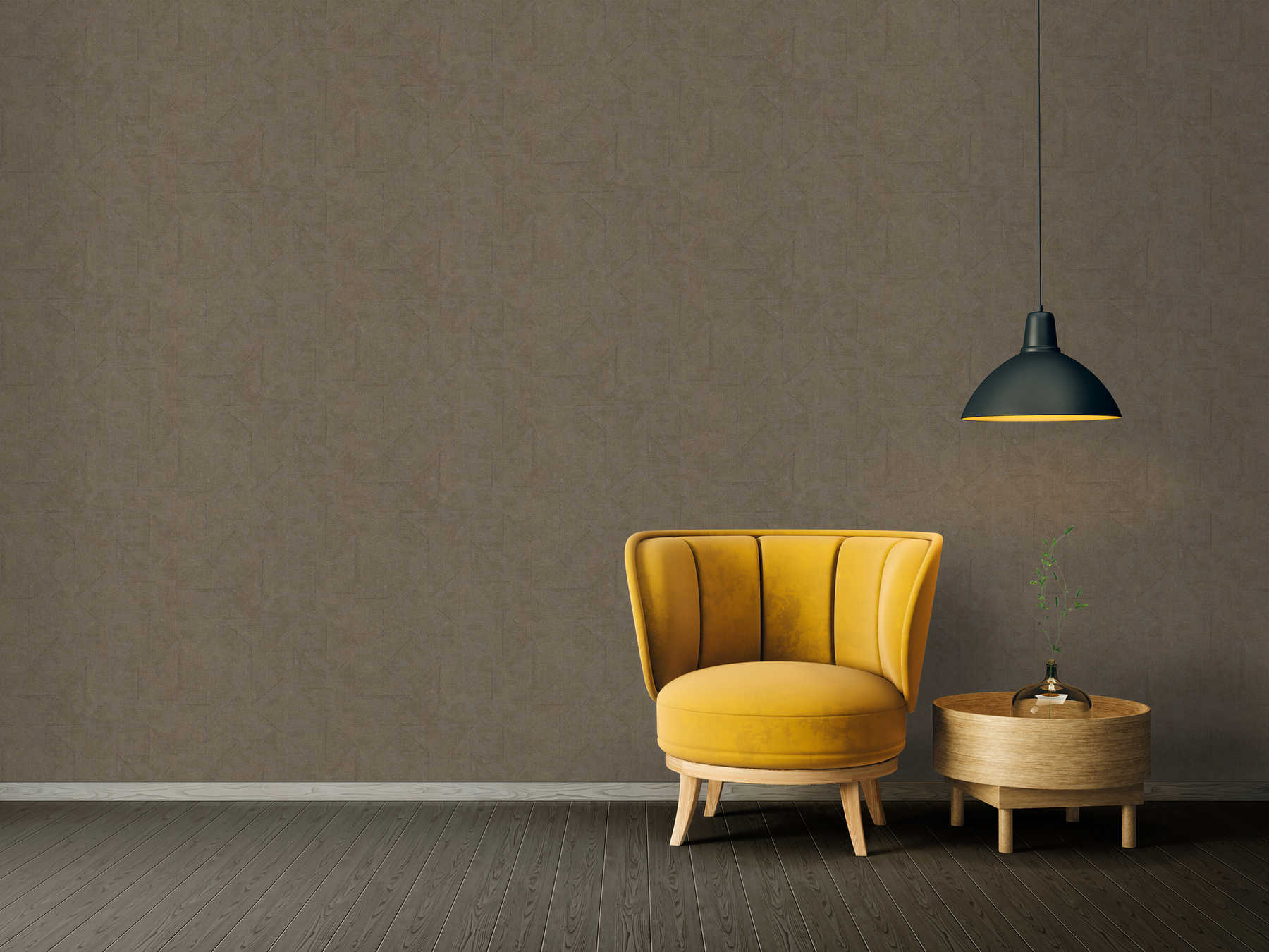             Wallpaper Mediterranean style, patterned - brown, bronze, grey
        