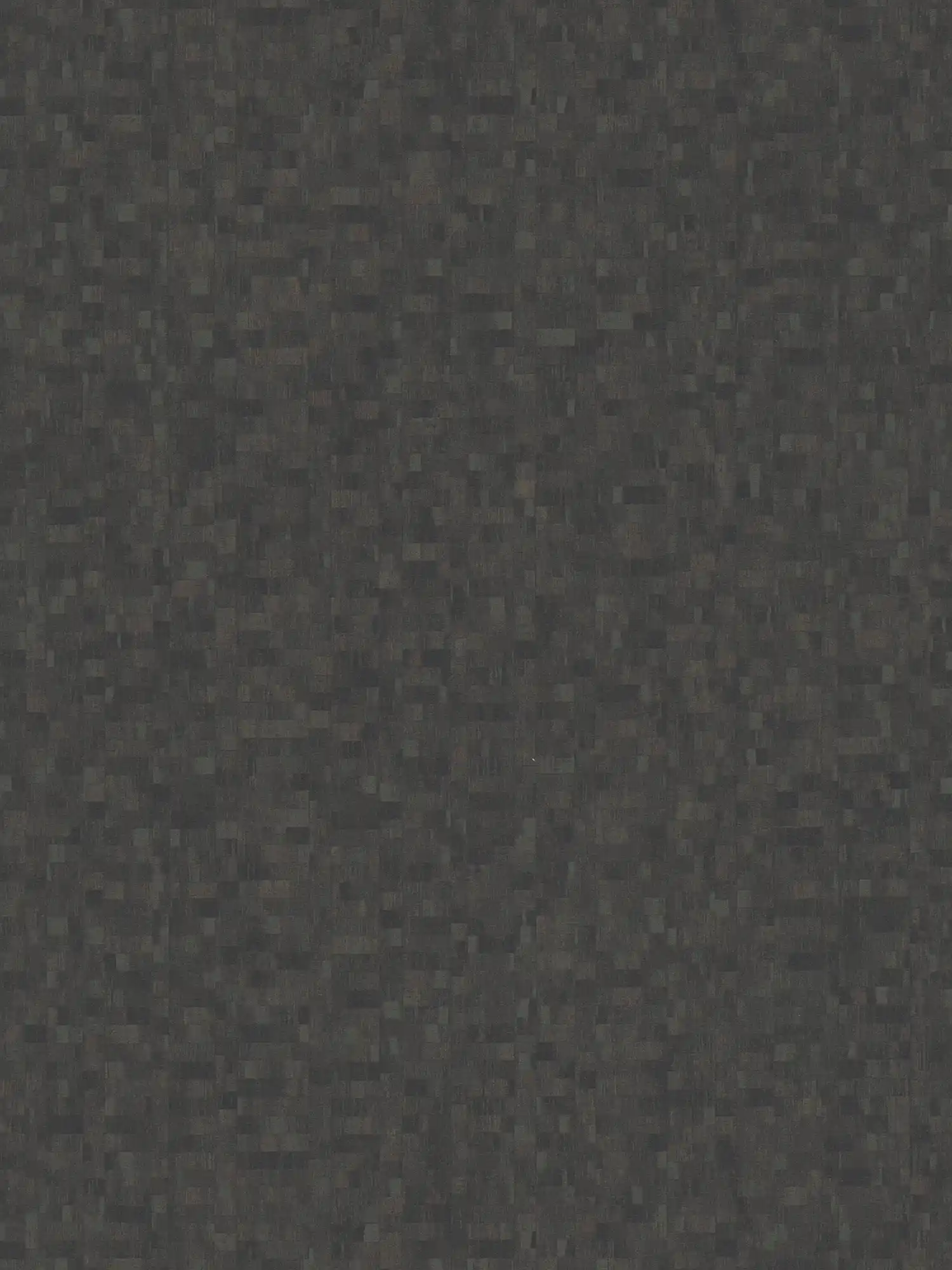 Carta da parati in tessuto non tessuto con struttura ed effetto mosaico - marrone, nero
