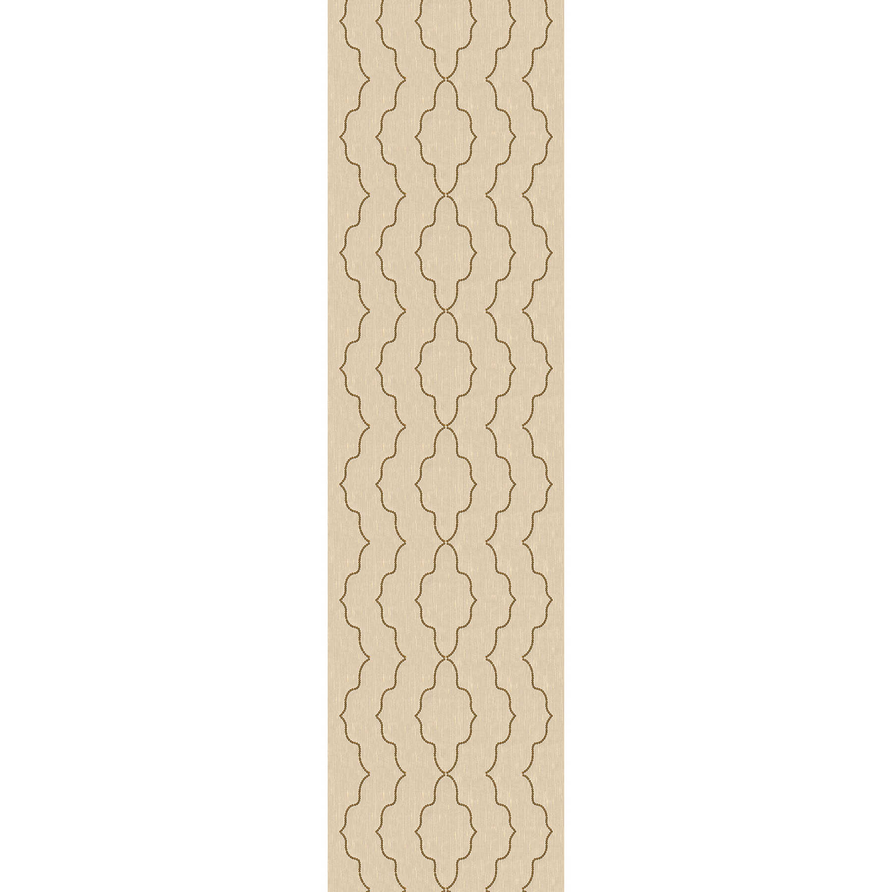         Graphic wallpaper with sequins & metallic effect - cream, gold
    