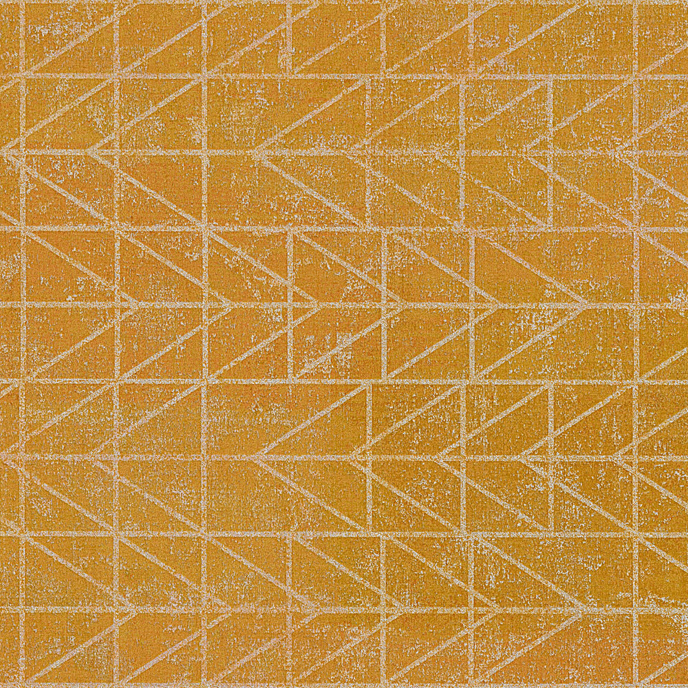             Papier peint géométrique ethnique design indigène navajo - jaune, or
        