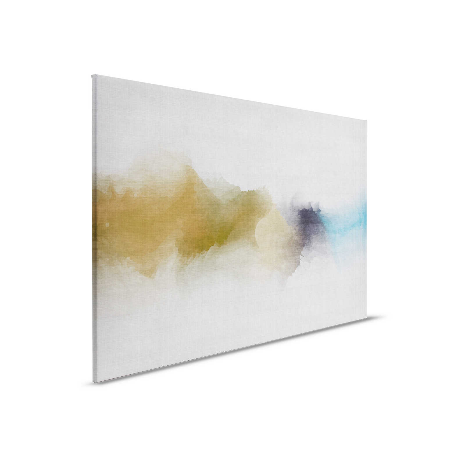         Daydream 3 - Canvas painting cloudy watercolour pattern- natural linen structure - 0.90 m x 0.60 m
    