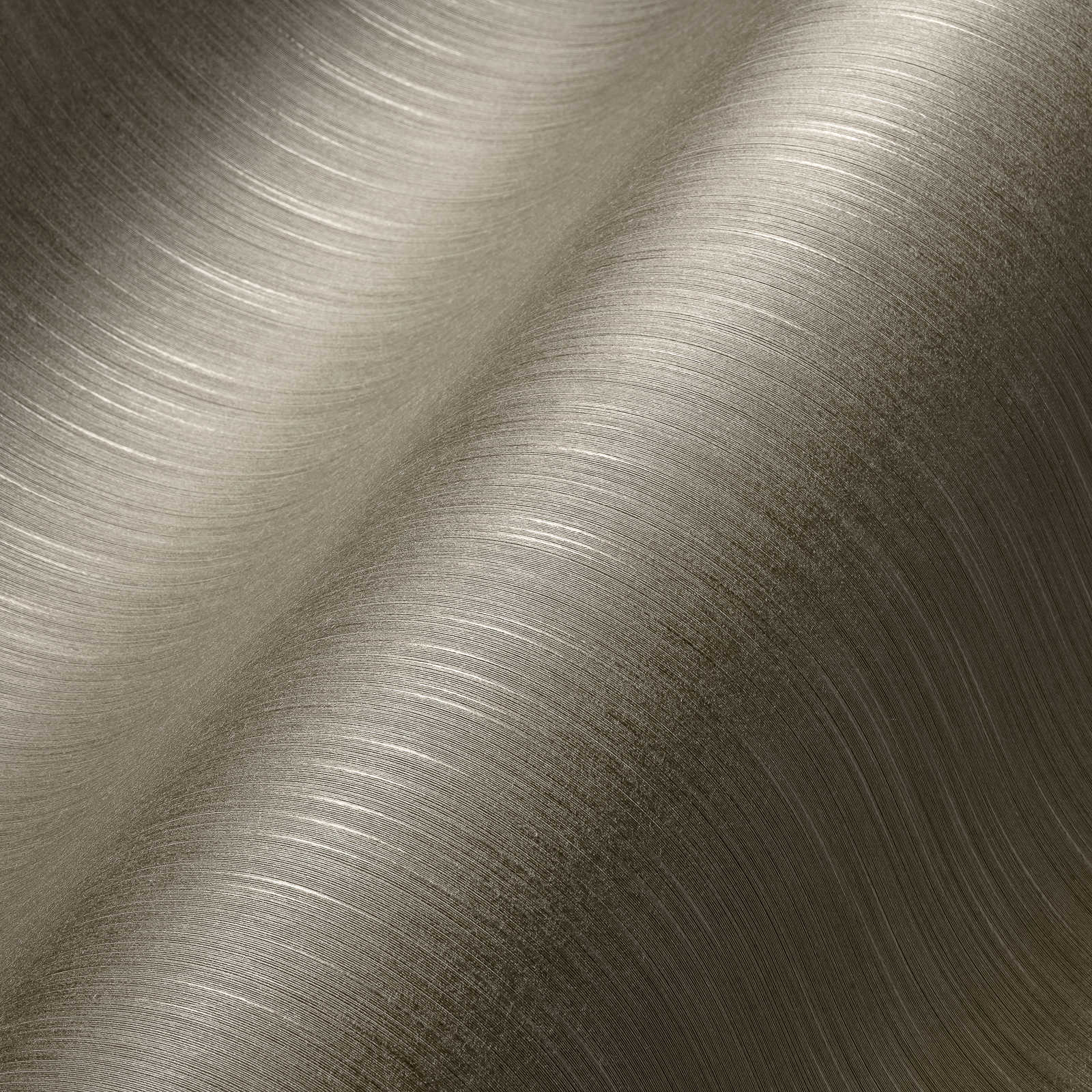             Textiel design behang grijsbruin met gevlekt patroon
        