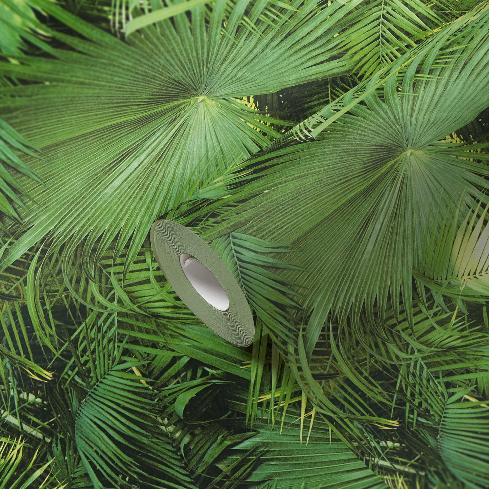             Papel pintado autoadhesivo | hojas de la selva verde
        