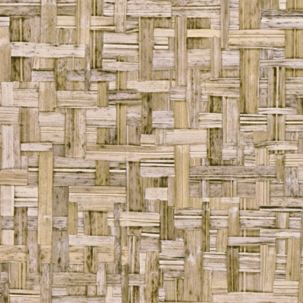            behang lichtbruin houtlook met vezelpatroon - bruin, beige
        