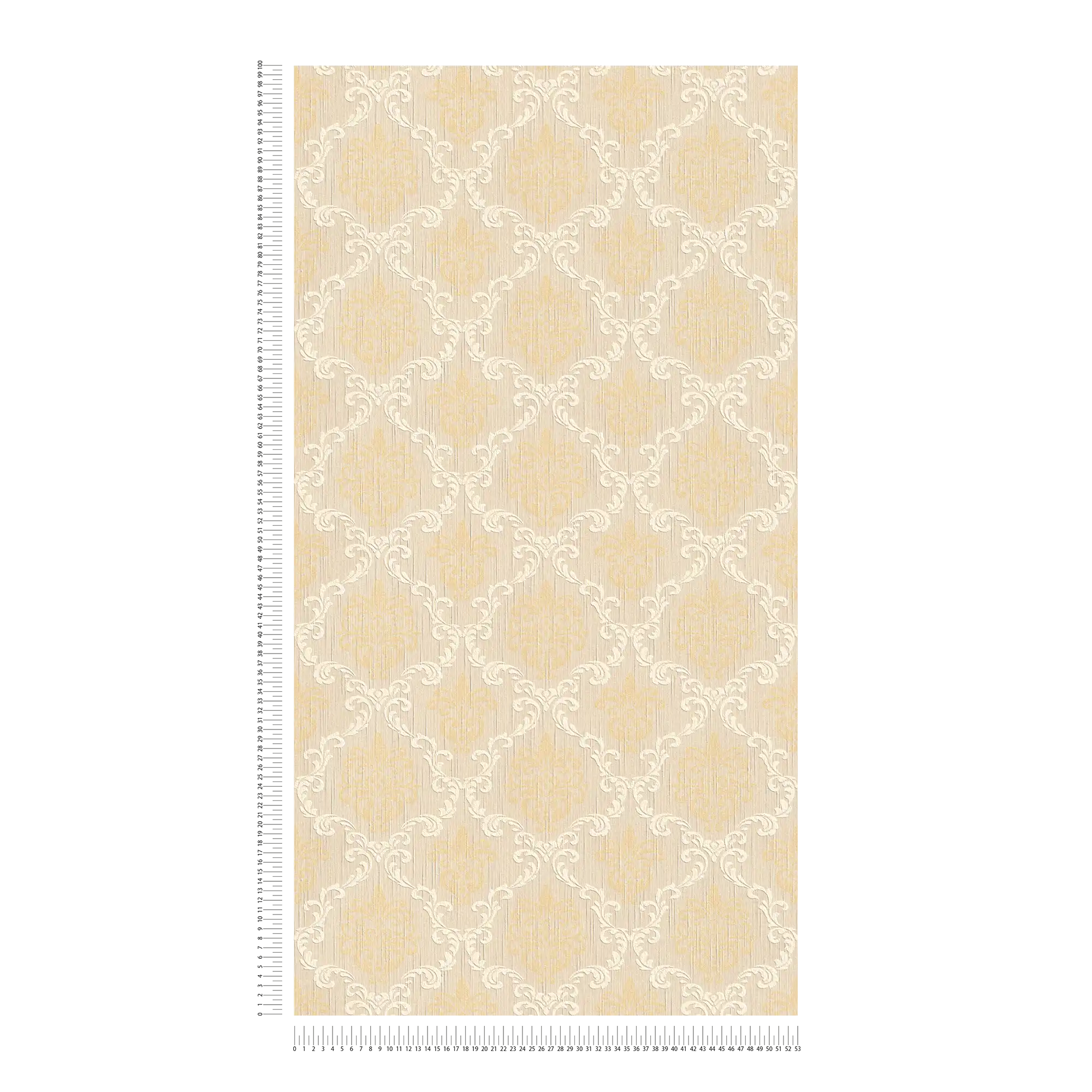            Wallpaper with ornament design in colonial style - beige
        