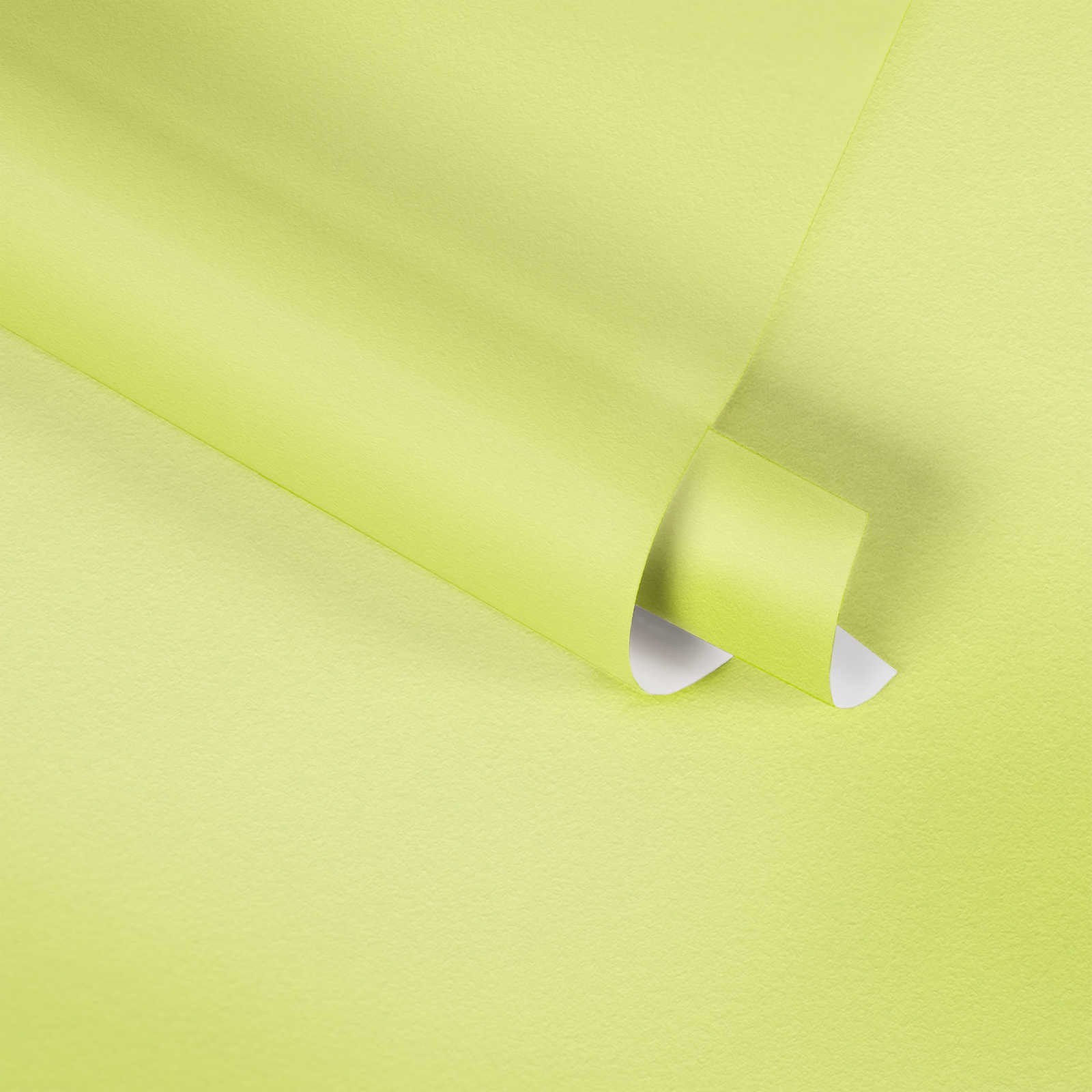            Papier peint uni vert tilleul avec effet structuré, vert clair
        