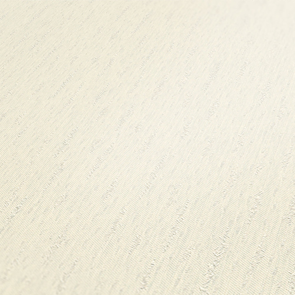             Wallpaper cream with metallic luster & textile texture
        
