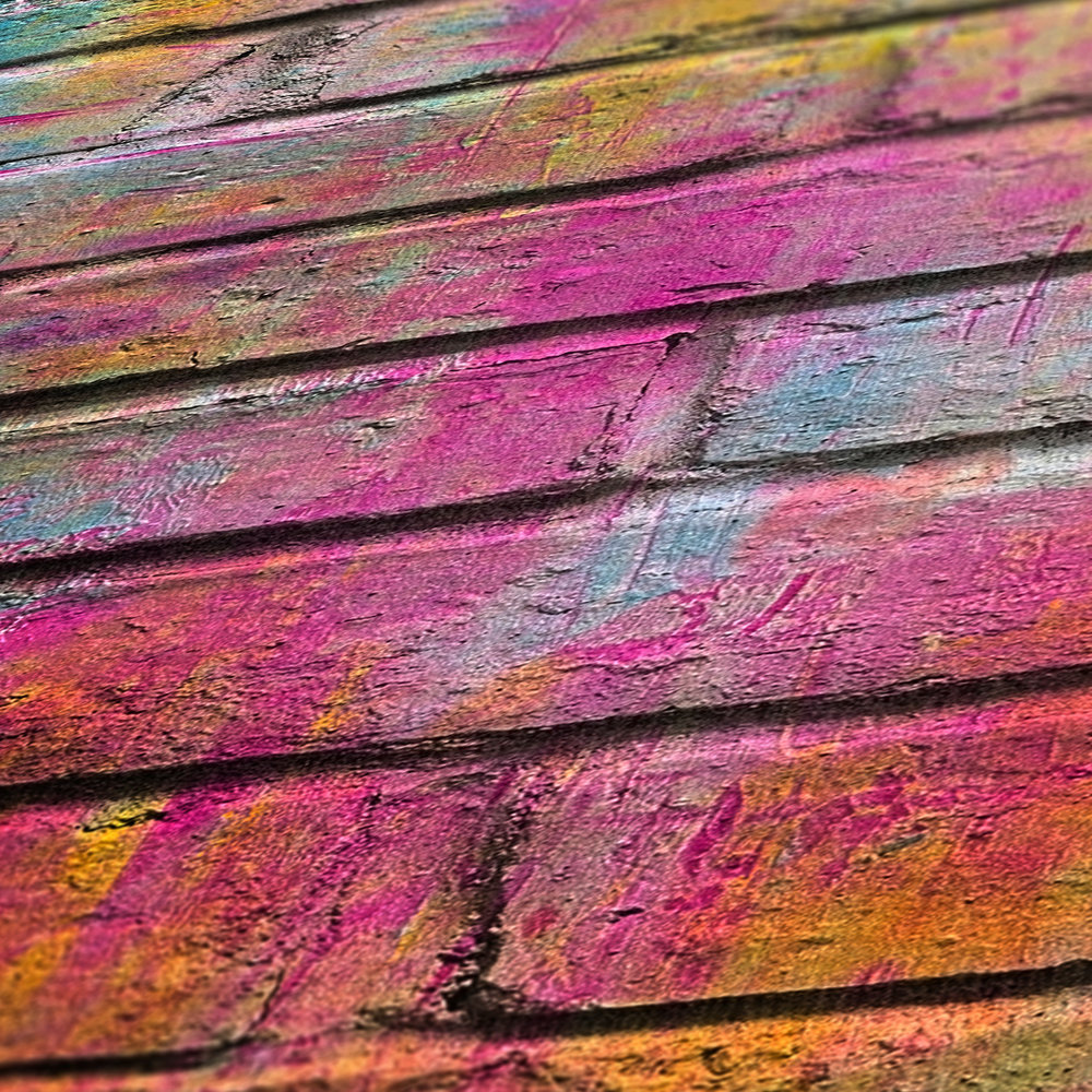             Carta da parati Brick, effetto mattone con struttura in rilievo - multicolore, viola
        