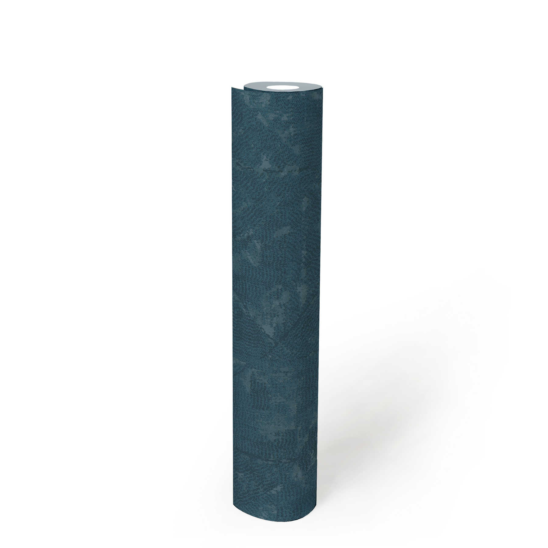             Petrol non-woven wallpaper asymmetrical details - blue, grey
        