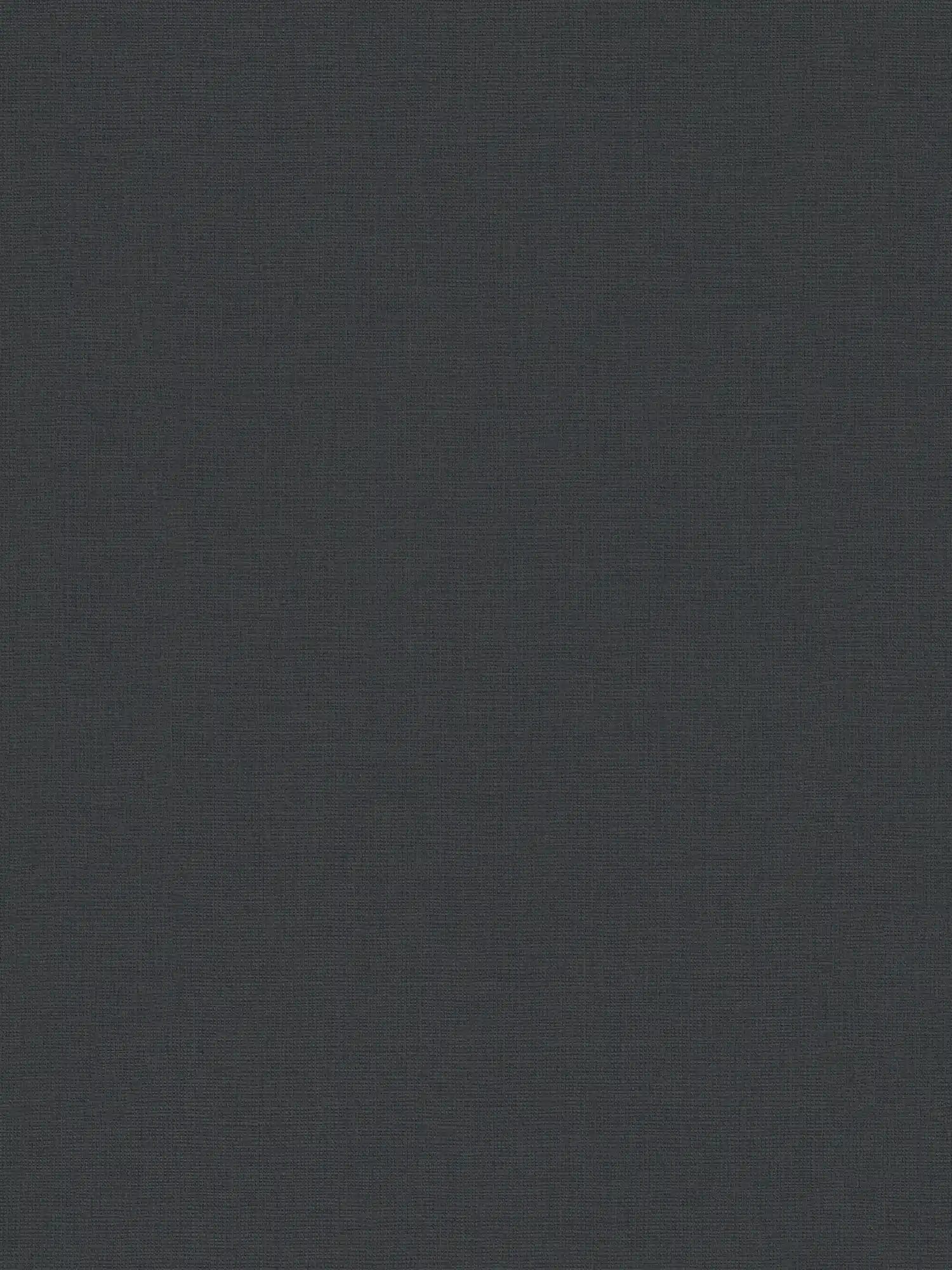Non-woven wallpaper plain with linen texture - black
