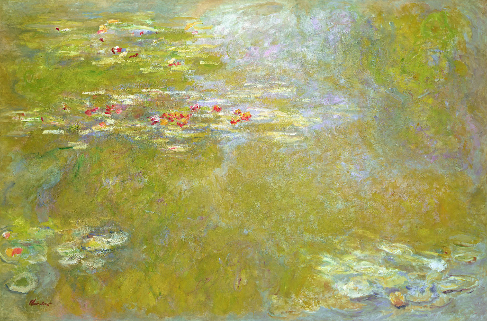             De Nimfen" muurschildering van Claude Monet
        