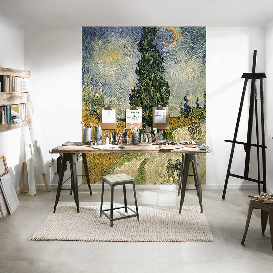         Photo wallpaper "Street with cypresses and star" by Vincent van Gogh
    