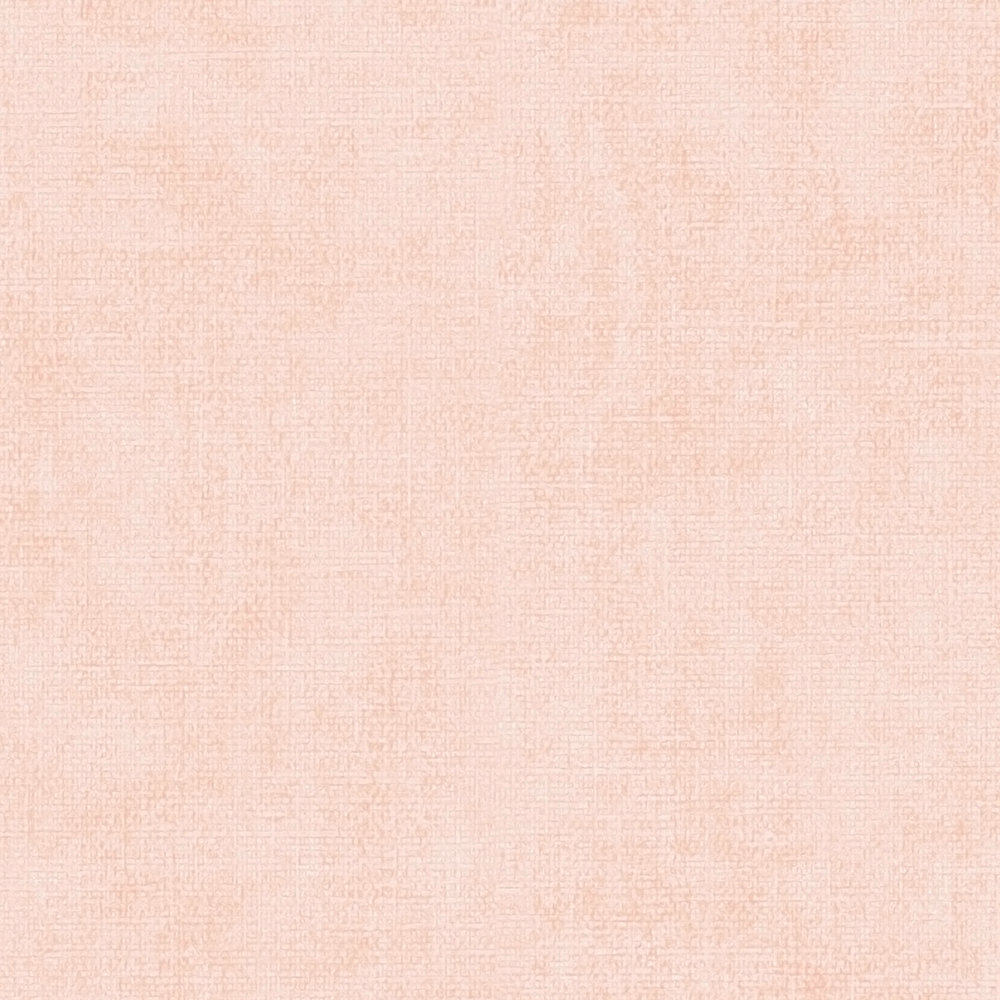             Scandinavian style plain wallpaper with linen look - pink
        