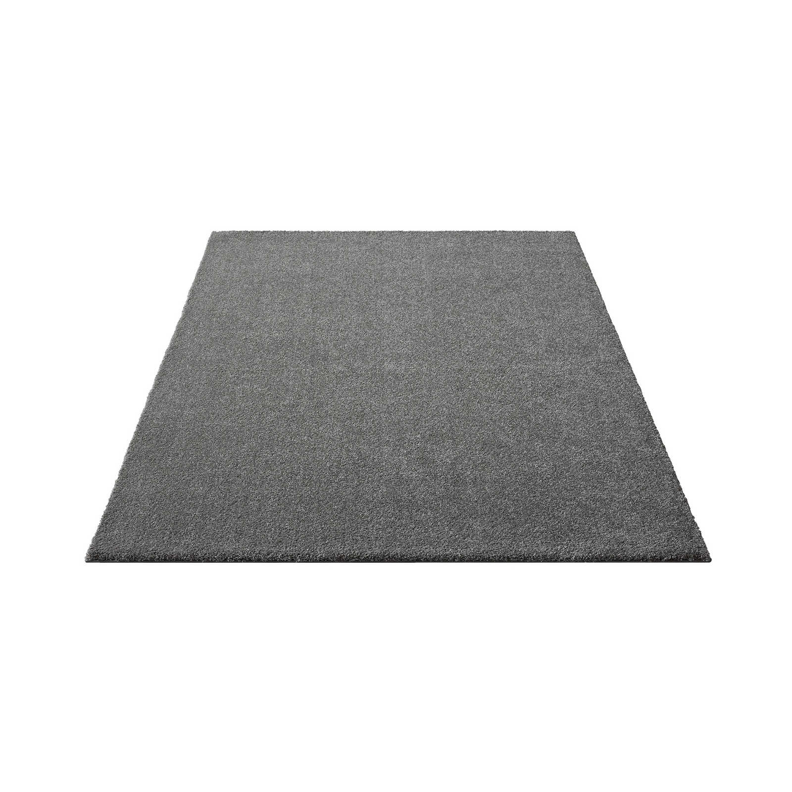 Fluffy short pile carpet in grey - 230 x 160 cm
