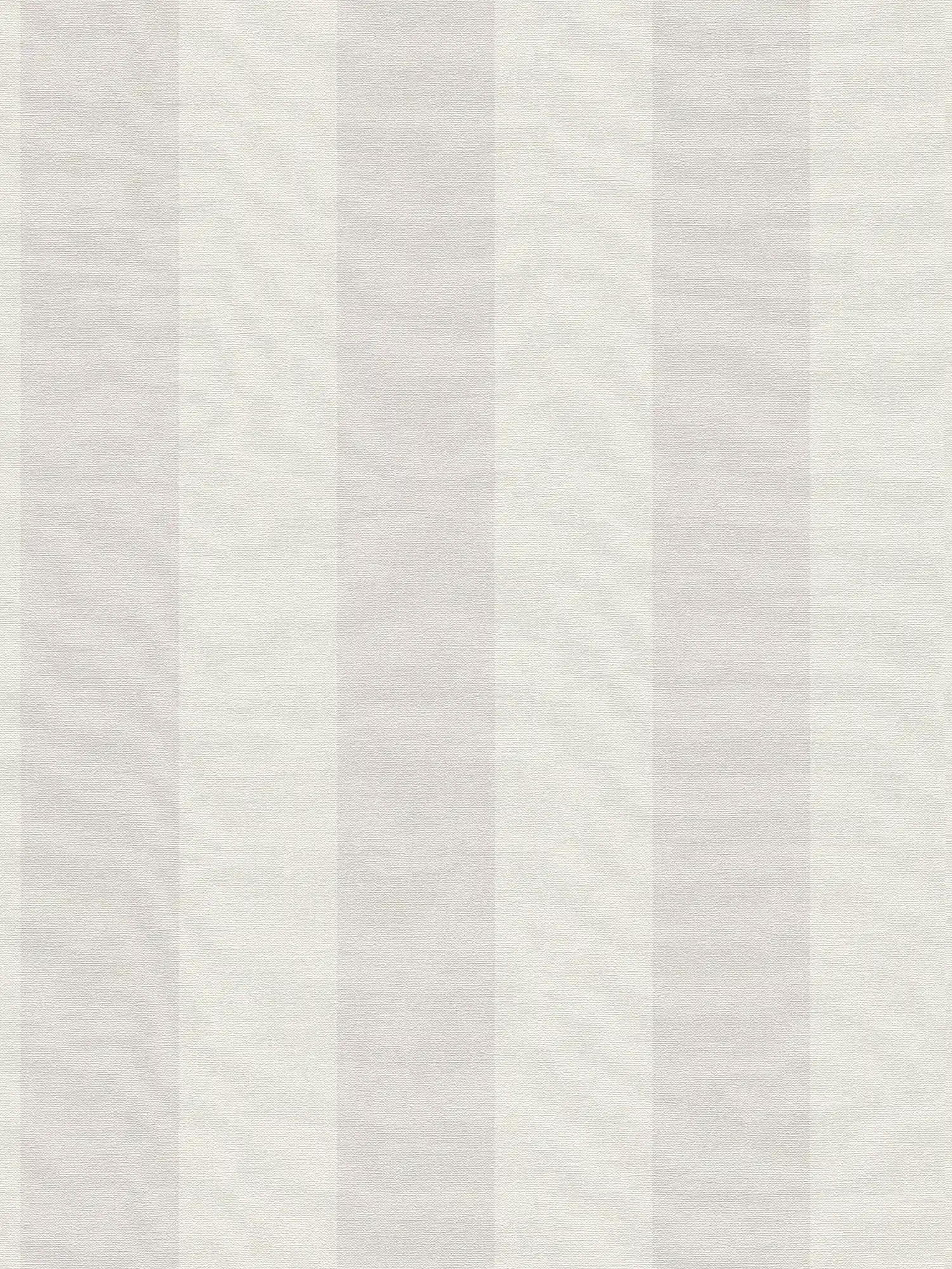 Stripes non-woven wallpaper with linen look PVC-free - grey, white
