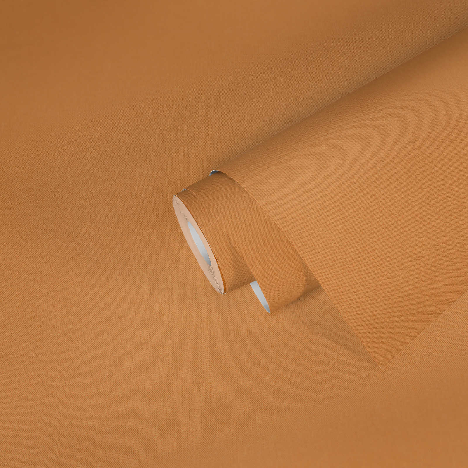             Papier peint orange pastel & mat avec structure imitation lin - orange
        