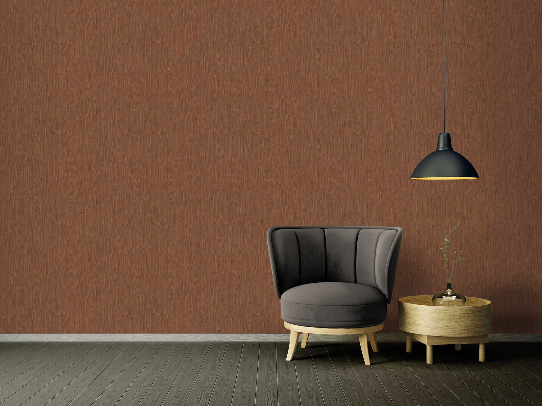             VERSACE Home wallpaper realistic wood look - Brown, Red
        