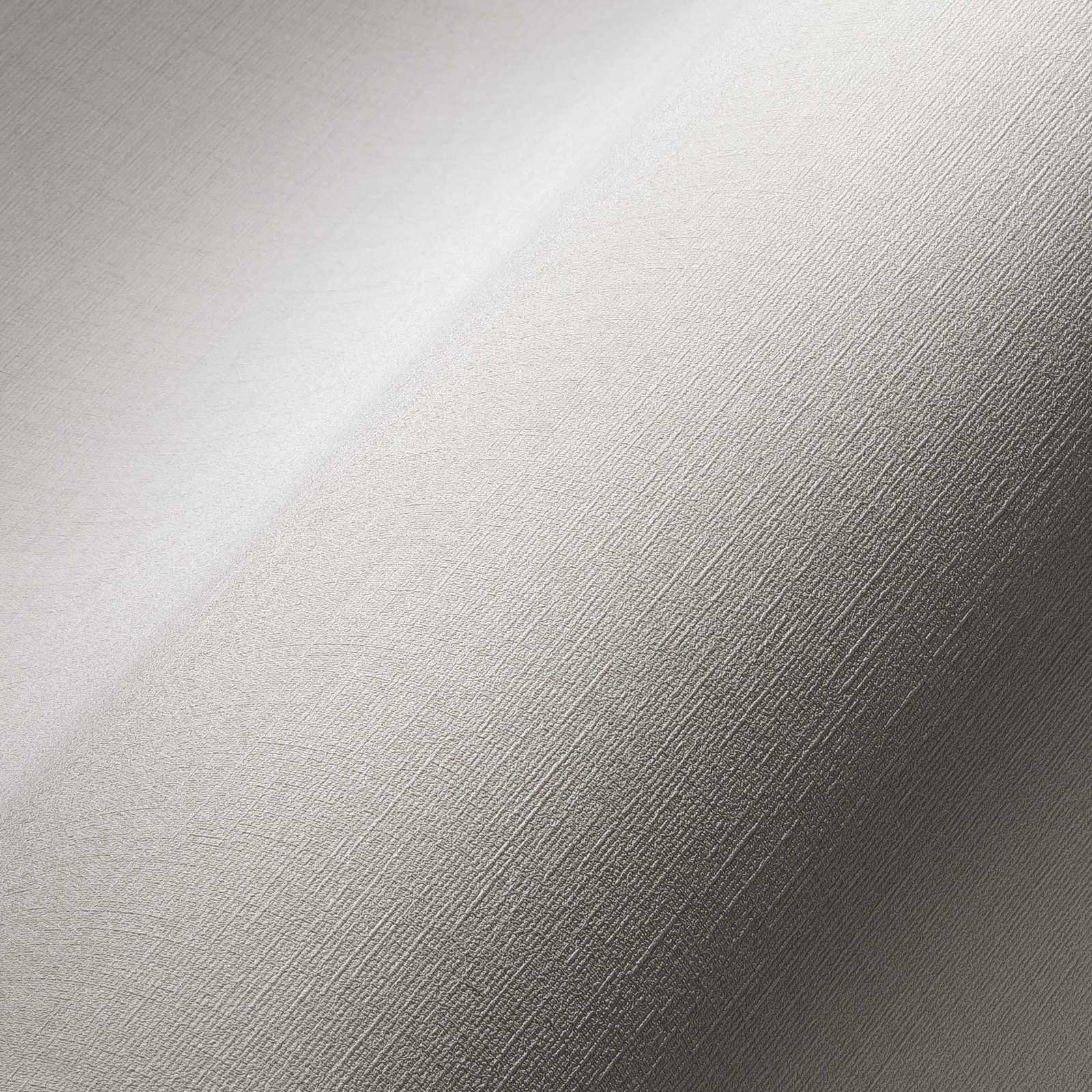             Papel pintado unitario gris claro con estructura de lino, moteado - gris
        