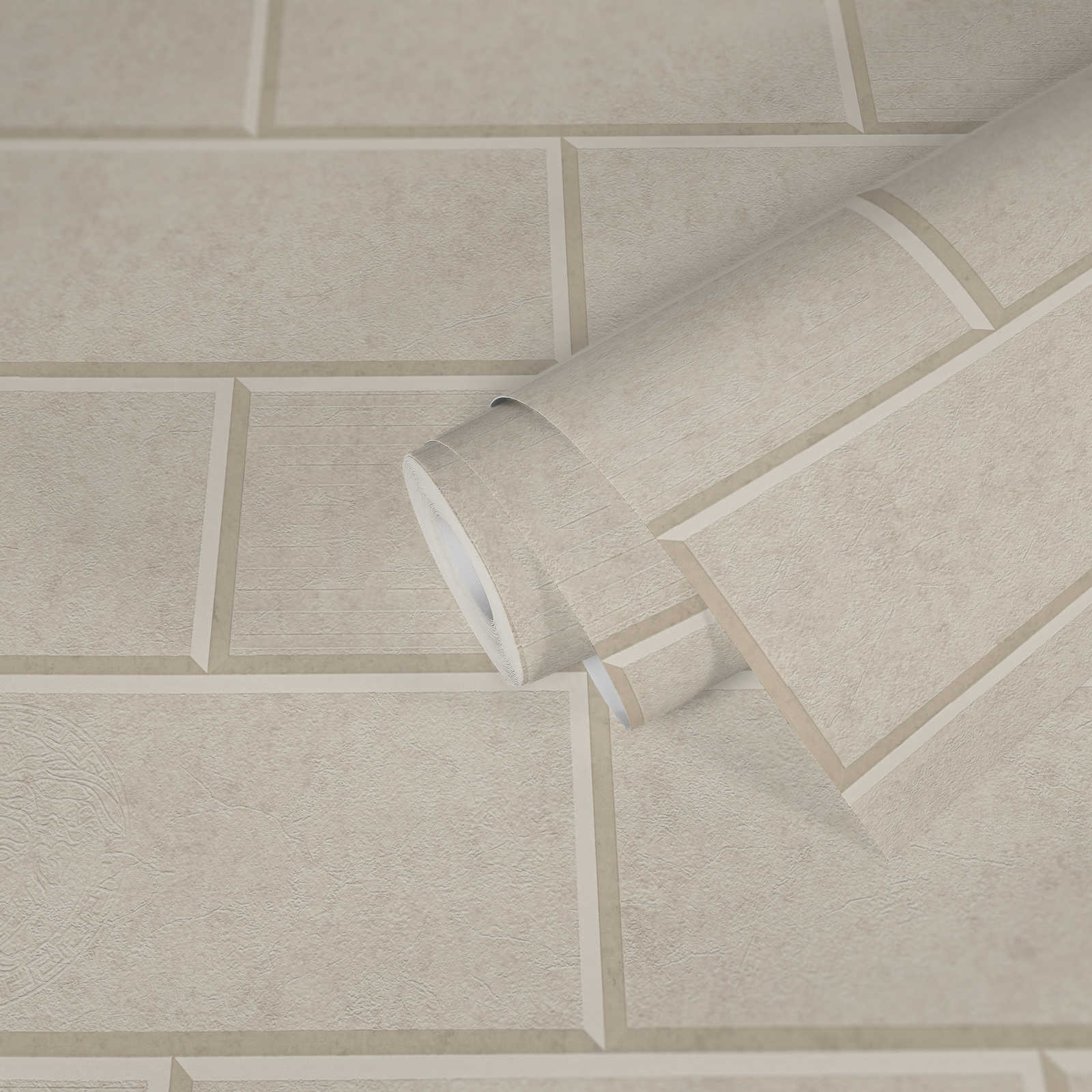             Wallpaper stone look sandstone masonry - beige, cream
        