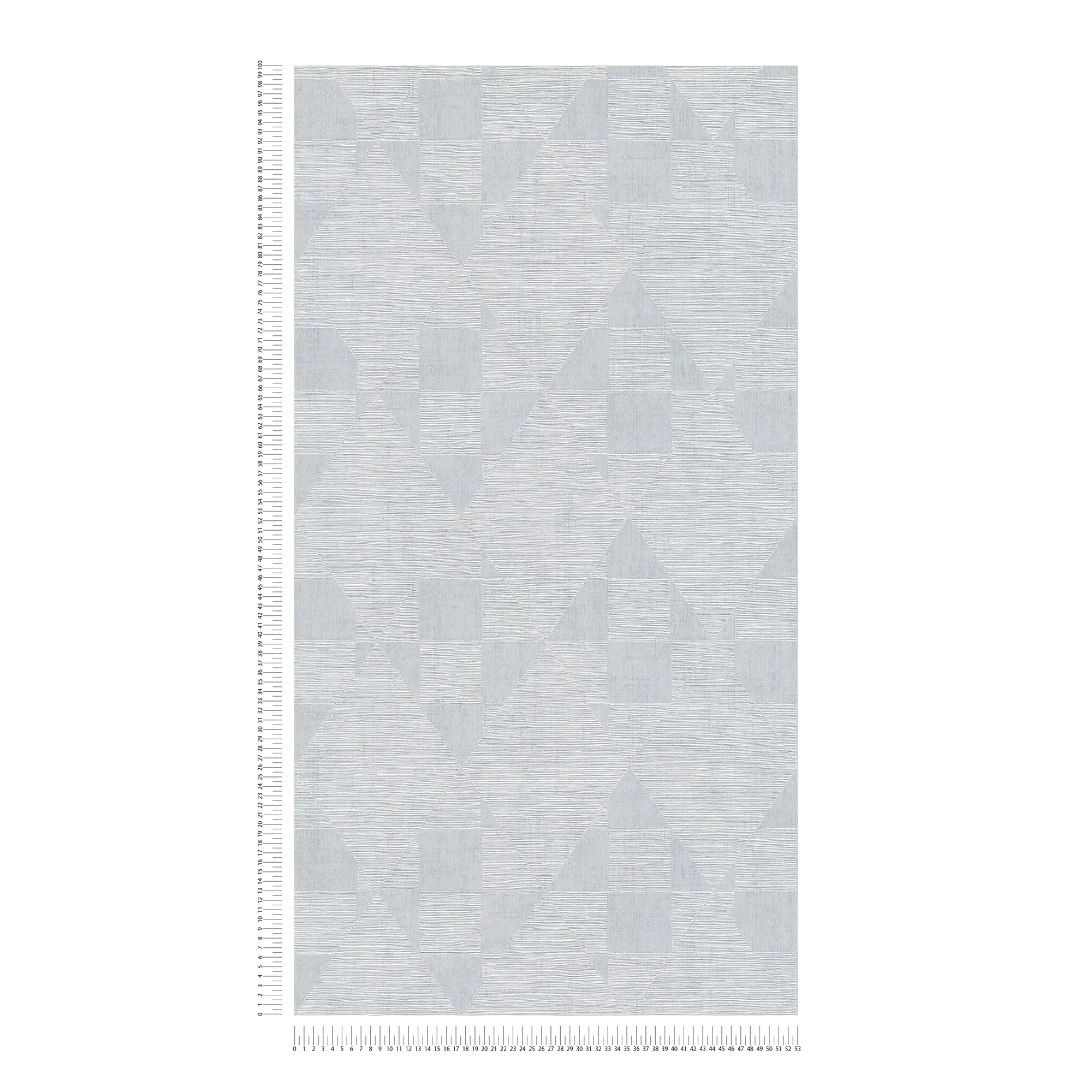             Wallpaper silver metallic design with geometric pattern - grey
        