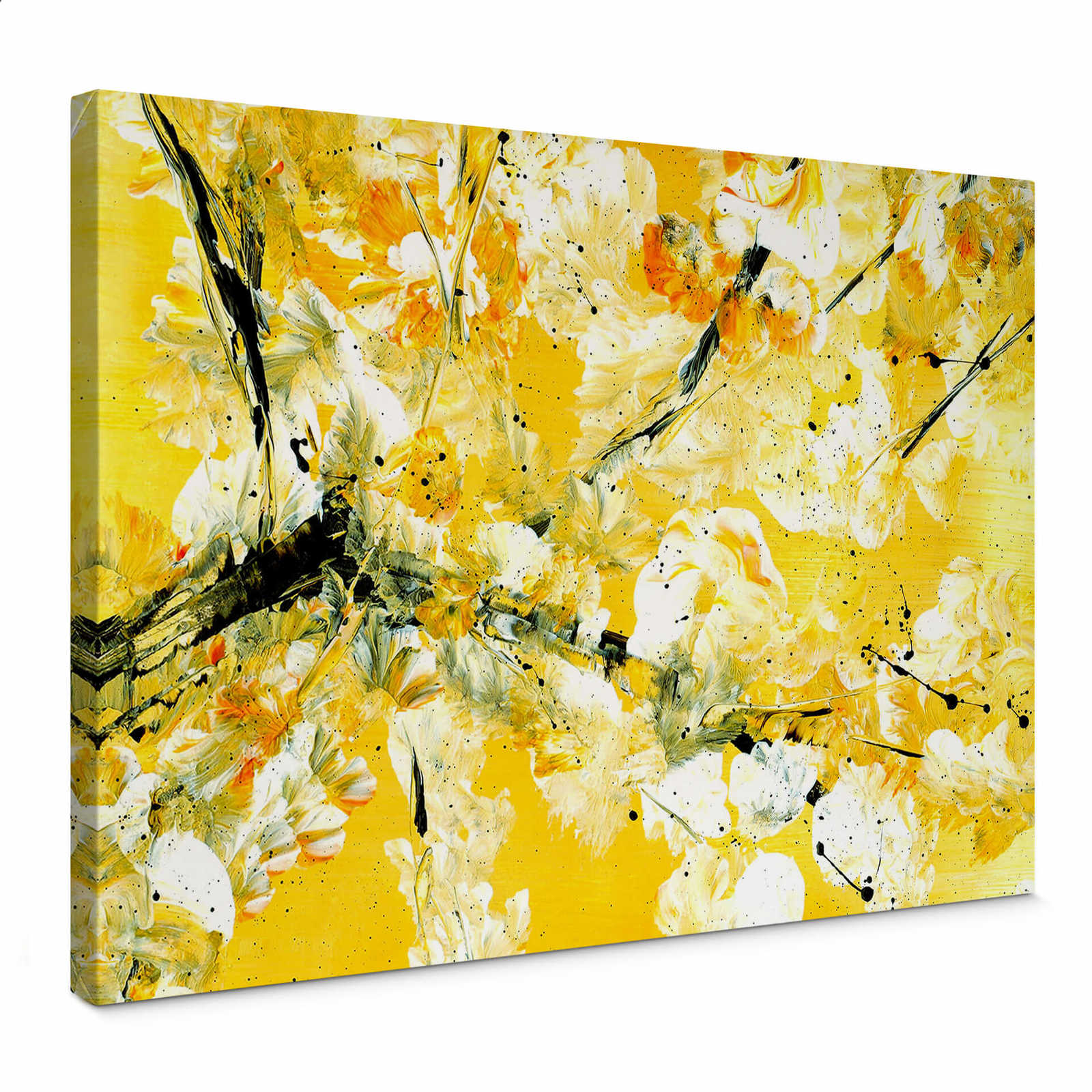 Niksic abstract canvas print – yellow
