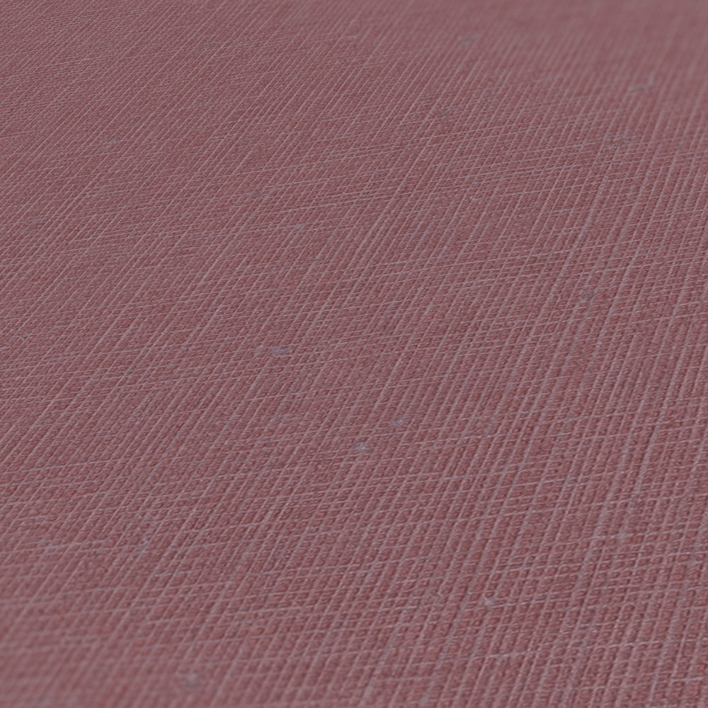             Papier peint intissé uni avec structure en lin - rouge
        