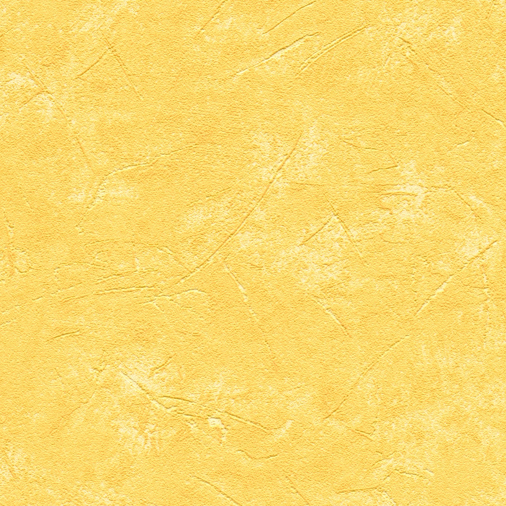            papier peint en papier imitation plâtre jaune soleil style méditerranéen
        