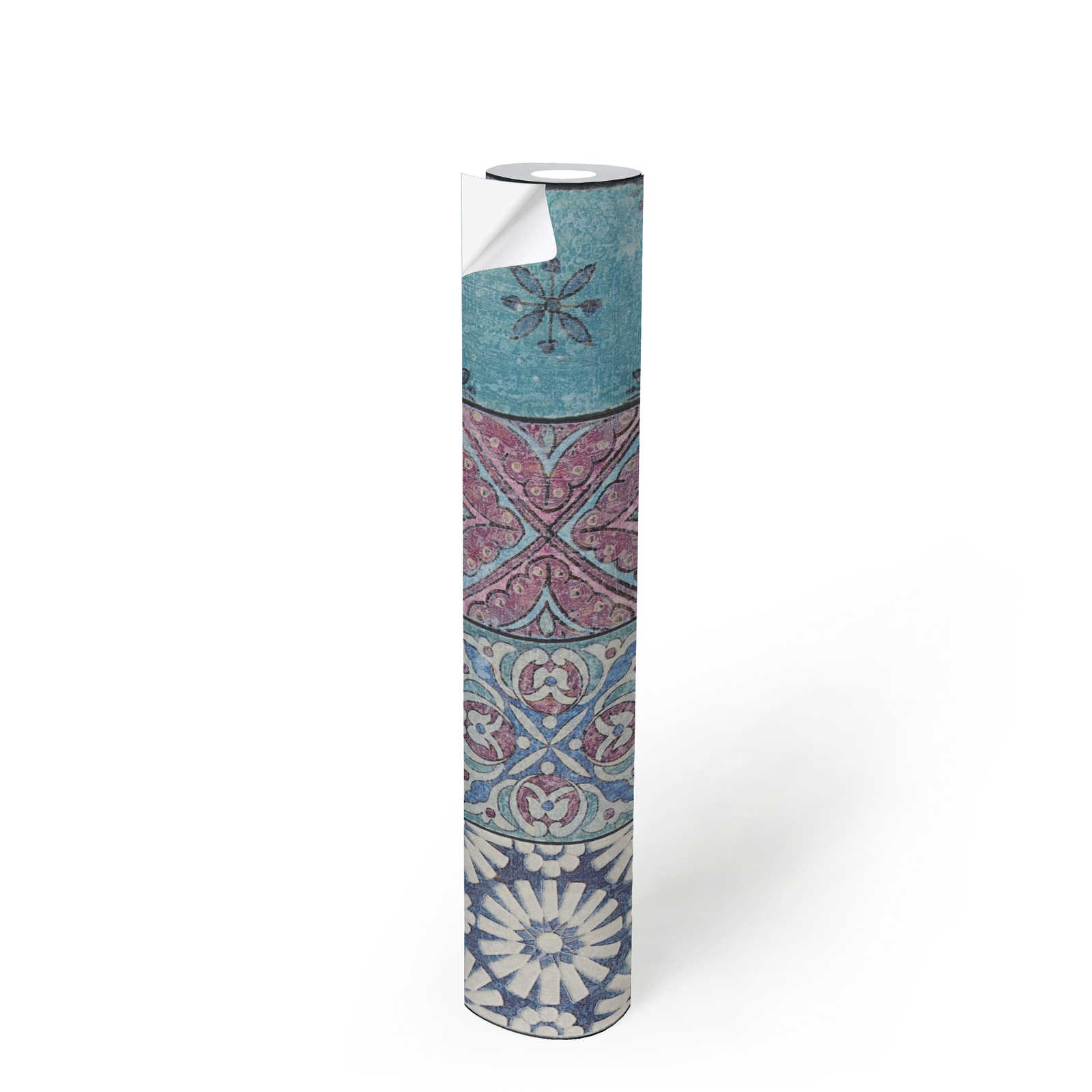             Zelfklevend Tegelbehang Vintage Mozaïek Patroon - Kleurrijk, Blauw, Purper
        