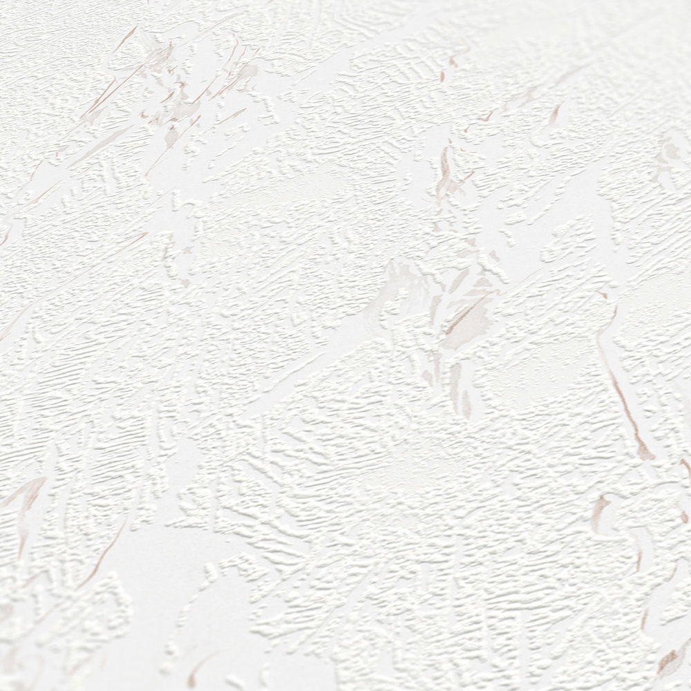            Papel pintado estructurado con aspecto de yeso - marrón, blanco
        