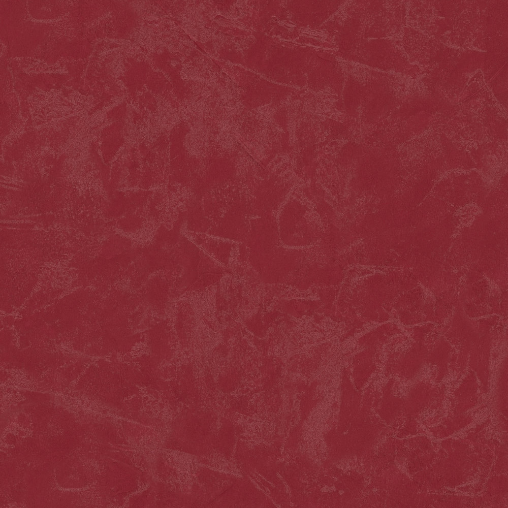             Carta da parati in tessuto non tessuto a quadri con effetto intonaco e motivo strutturato - rosso
        