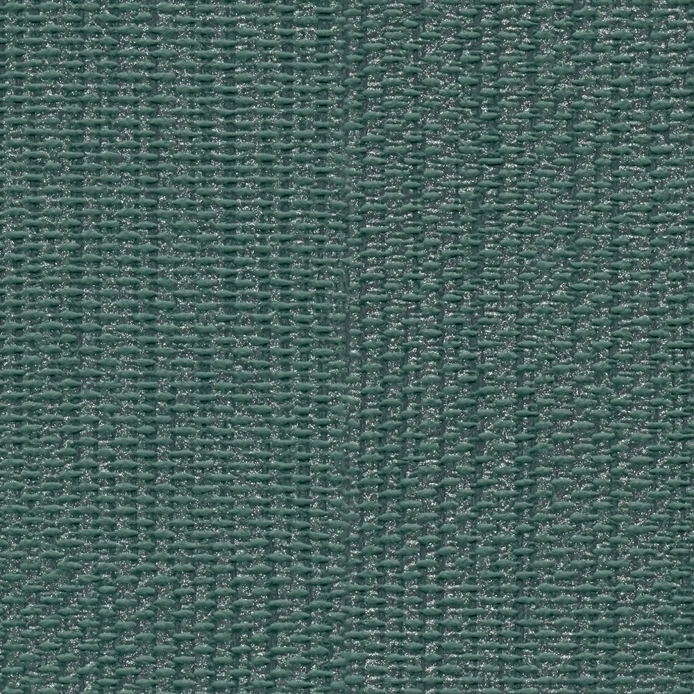             Single-coloured non-woven wallpaper in textile look - green, dark green
        