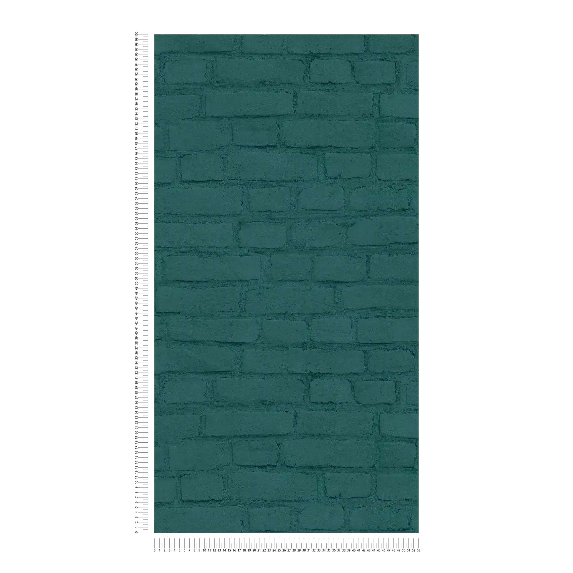             Papier peint mur en pierres aspect clinker - Vert
        