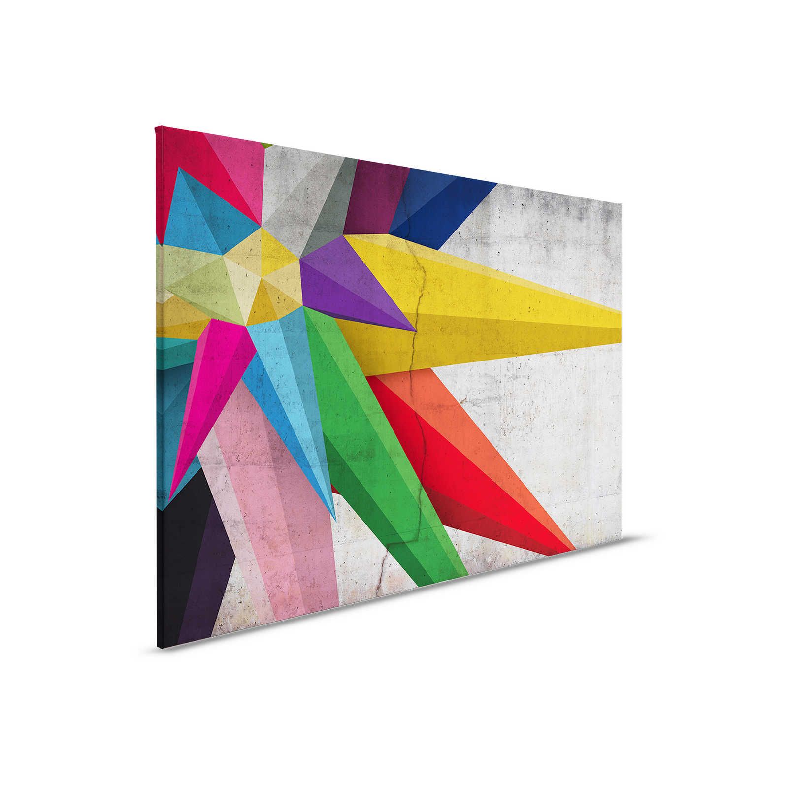         Concrete Canvas Painting with Polygon Style Star Graphic - 0.90 m x 0.60 m
    