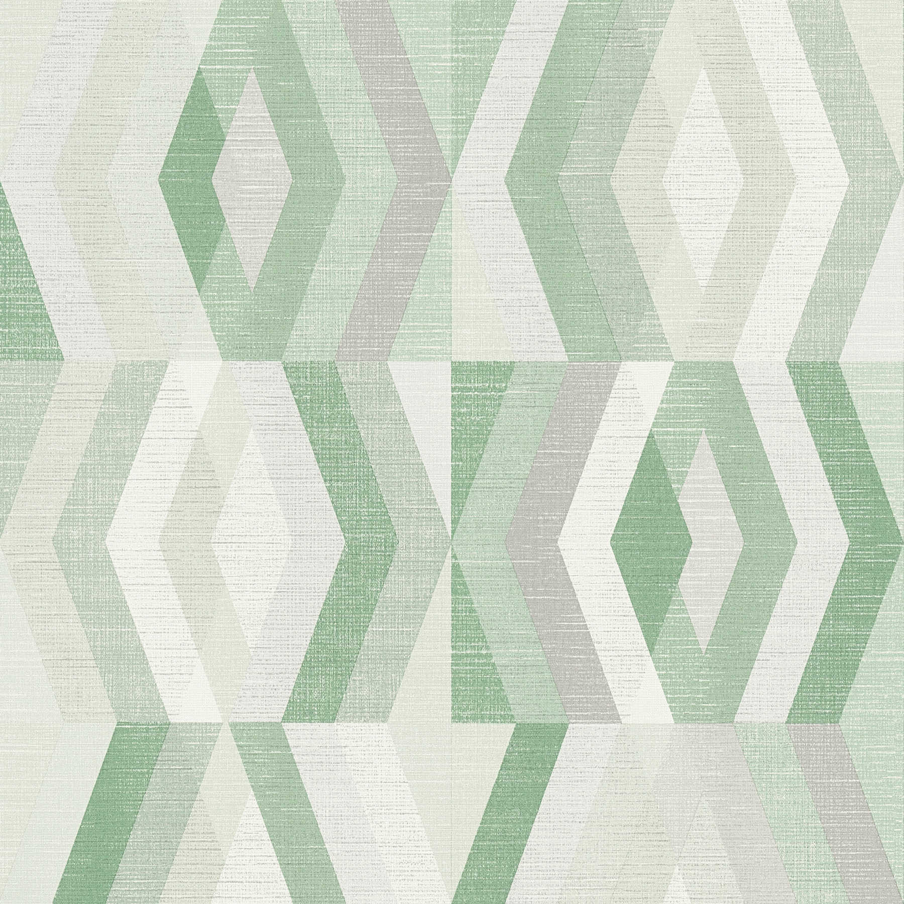         Wallpaper Scandinavian style with geometric pattern - green, grey
    