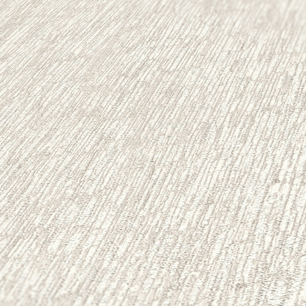             Carta da parati non tessuta in aspetto tessile, leggermente lucido - bianco, grigio, argento
        