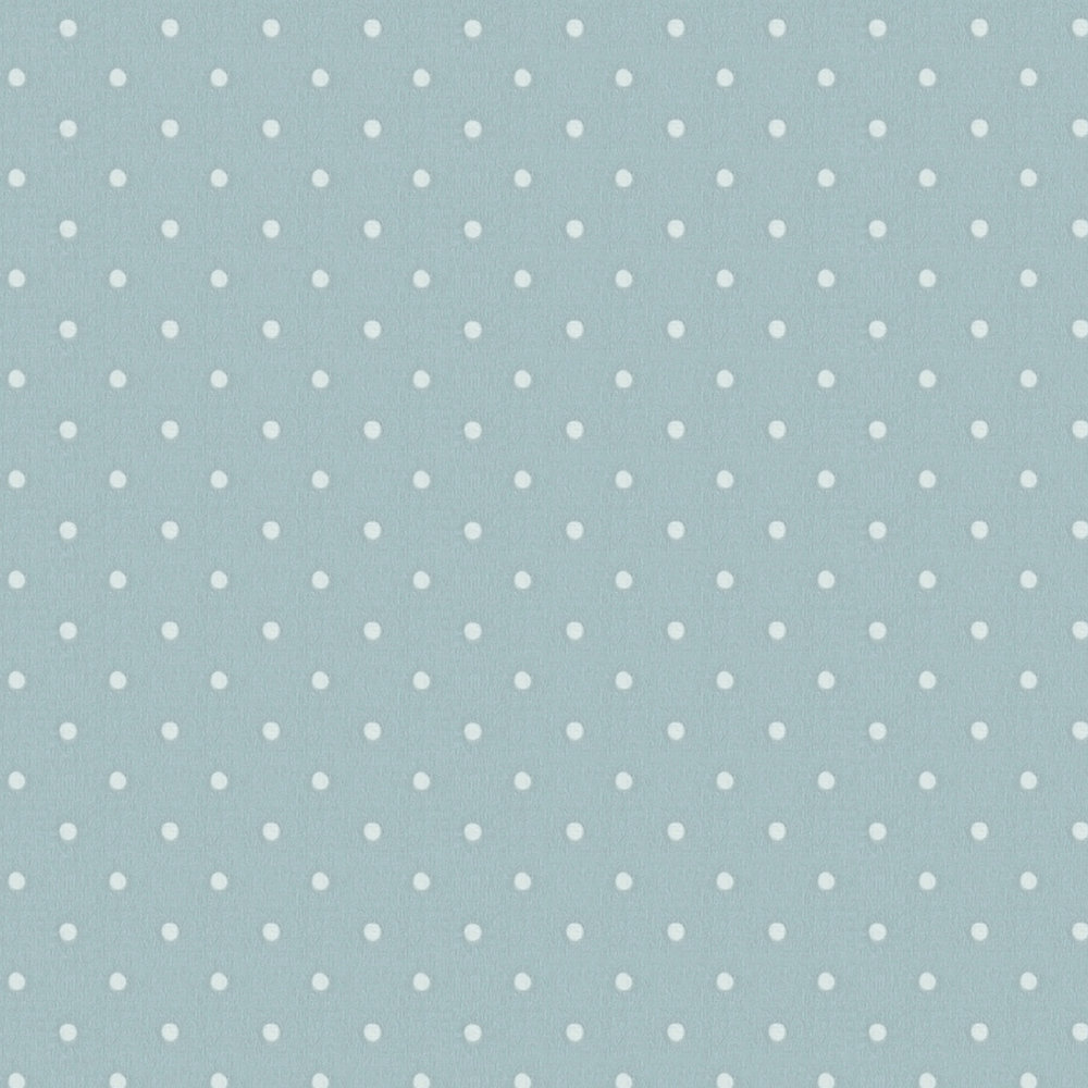             Non-woven wallpaper with small dot pattern - blue, white
        