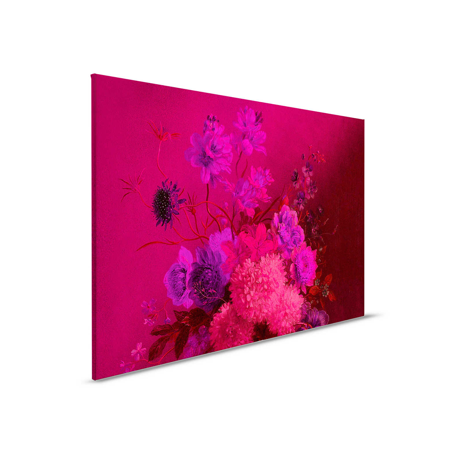        Neon Canvas Painting with Flowers Still Life | bouquet Vibran 2 - 0.90 m x 0.60 m
    