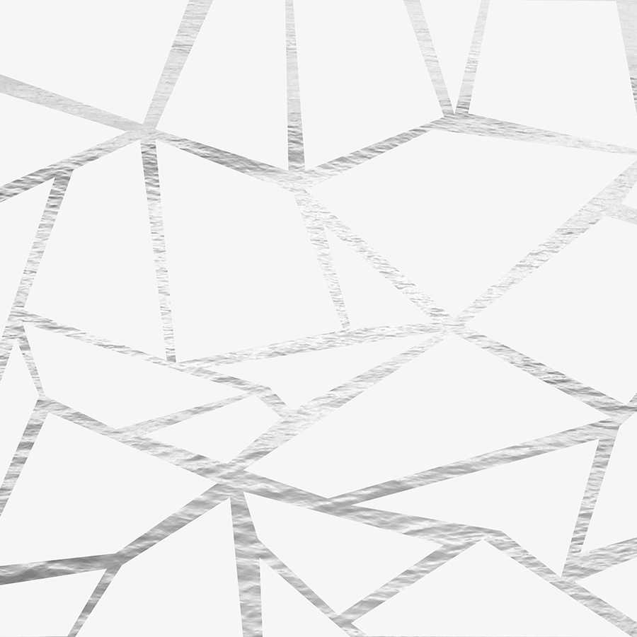 Designbehang modern patroon grijs op parelmoer glad vlies
