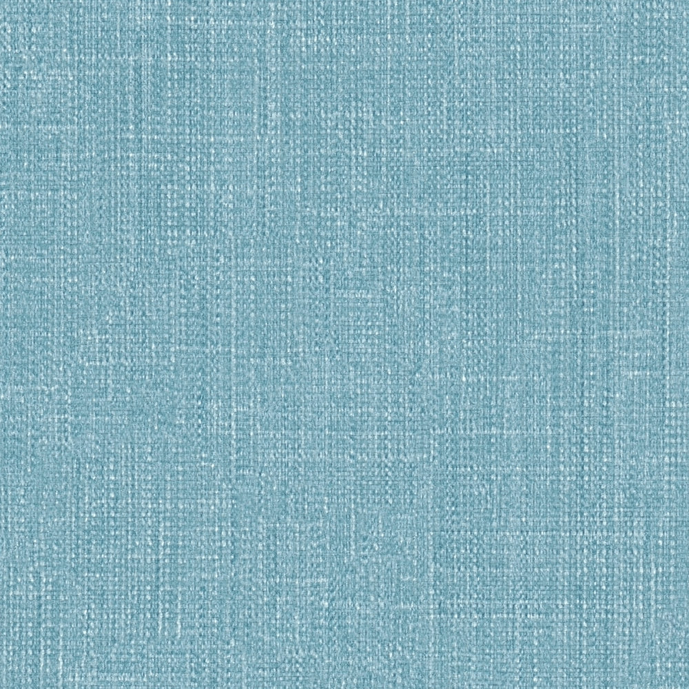             Non-woven wallpaper blue mottled with textile structure in bouclé style
        